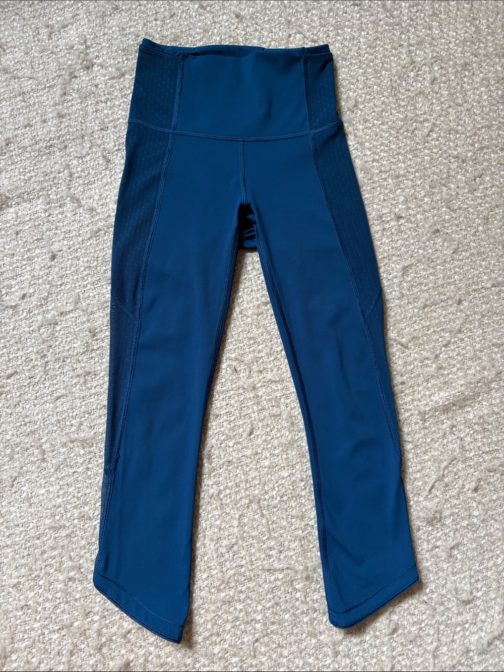🧘🏻♀️ LULULEMON WOMENS SIZE 2 BLUE HIGH RISE COMPRESSION LEGGINGS